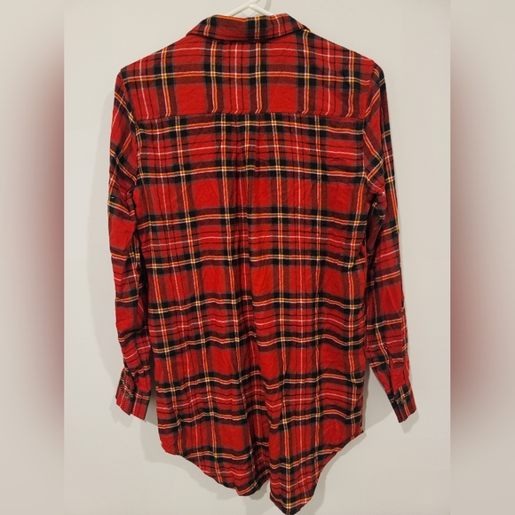 NWT Junior's Hippie Rose | Red Plaid Flannel |  Suze XS | NWT - Picture 4 of 6